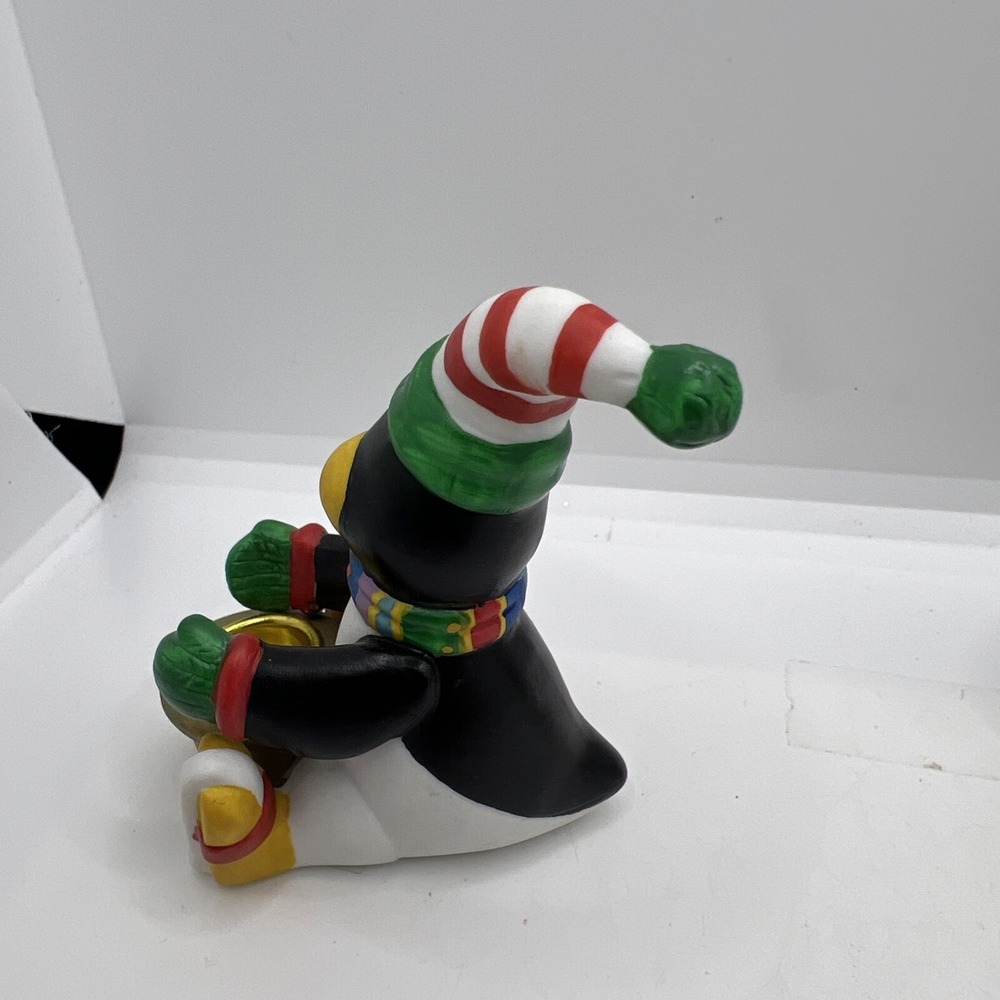 Vintage 1995 Penguin Christmas Candle Holders Set Of 4 - Picture 13 of 15